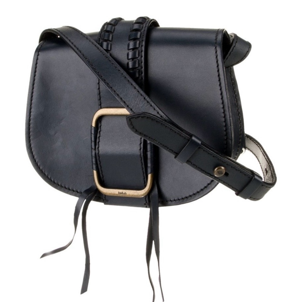 ba&sh Navy Leather Crossbody BagBA&SH Teddy Buckle Bag